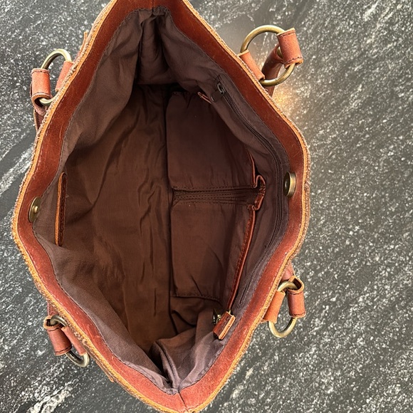 Sundance High Quality Brown leather suede handbag - Picture 4 of 7